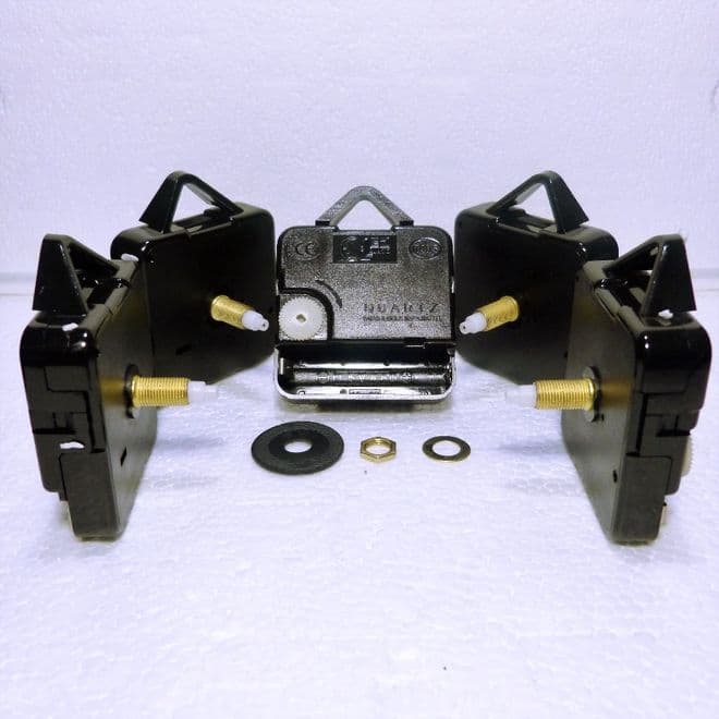 5x Long shaft Quartz ticking clock movements with huge choice of hands